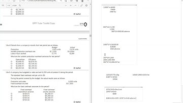 Variance Analysis  kit questions ACCA/FIA    F2/FMA/MA.