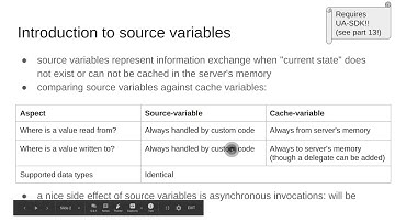 Quasar OPC-UA Training (2020 update) part 14: source variables