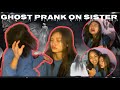 GHOST PRANK ON SISTER👻+ STAYING UP ALL NIGHT*she cried*😭