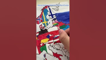 Making Croatia and Slovenia on My Map of Europe #maps #flag #mapmaker #croatia #slovenia #flagmap
