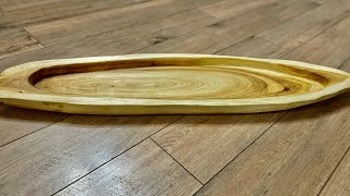 картинка: ДЕРЕВЯННАЯ ДОСКА ДЛЯ ПОДАЧИ БЛЮД СВОИМИ РУКАМИ. или БЛЮДО ЛОДОЧКА ИЗ ДЕРЕВА СВОИМИ РУКАМИ.