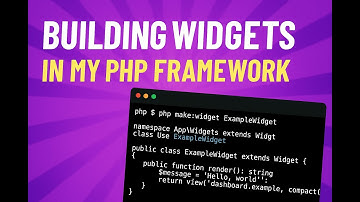 🔥 Building Widgets in My PHP Framework – make:widget Command, Hooks, and Controller Integration