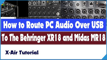Sending PC Audio Over USB To The Behringer XR18 & Midas MR18 - Break Music, Intros, Backing Trax USB