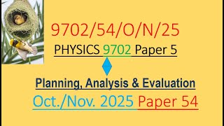 Part 1: October/November 2025 Physics 9702  Paper 54 [Qn 1] #education ##science #physics