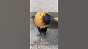 Torch VS Peach 🍑     #shorts #satisfying #foryou #shortsfeed #shortsvideo #fruit #food #torch #fyp