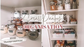 EXTREME SMALL PANTRY MAKEOVER | KITCHEN ORGANIZATION IDEAS | HUGE TRANSFORMATION!