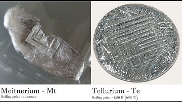 Meitnerium - Mt vs Tellurium - Te Comparing Element attributes Atoms