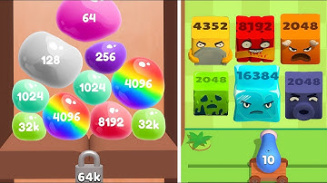 Ball Master 2048 Vs Jelly 2048 Puzzle game : ASMR Mobile games ⭐ Merge Simulator Battles