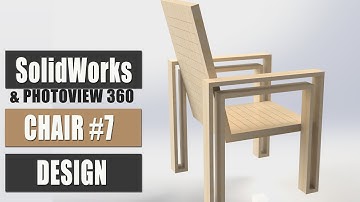Designing a Modern Chair #7 in SolidWorks & Rendering in PhotoView 360 | Solidworks Tutorial