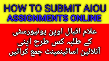 How To Submit AIOU Assignments Online | AIOU Assignments Schedule | AAGHI LMS Portal
