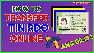 TIN RDO Transfer Online: How can I transfer my BIR RDO code online?