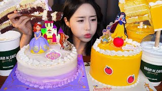 картинка: Принцесса Десерт🎂 Шоколадный сливочный Торт & Яблочный сливочный Торт АСМР Мукбанг Mukbang