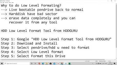 How to do Low Level Formatting?