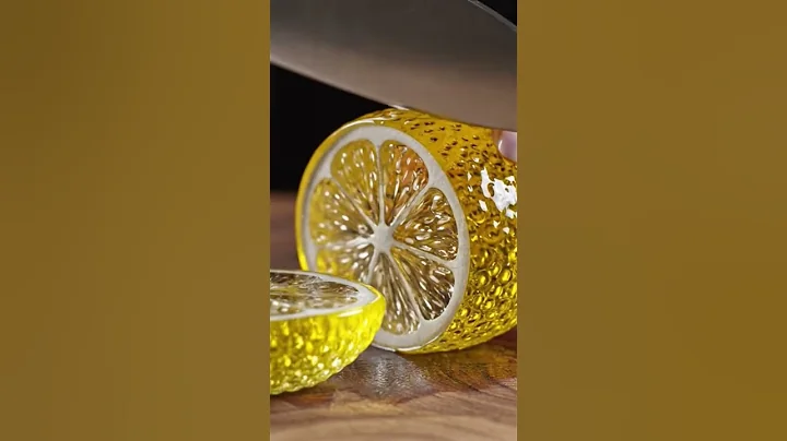 Cutting Glass Fruit Lemon 🍋 ASMR #ai #aiart #asmrsounds #asmr #aiasmr #satisfyingvideo #trend