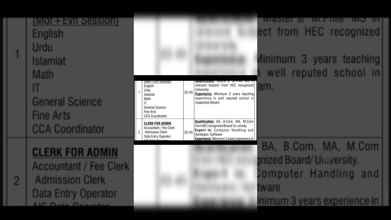 Army Public School Jobs 2023 | Defence Complex Islamabad DCI