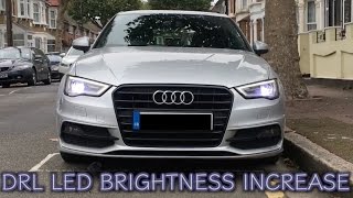 Hey all, in this video i show you how to adjust the brightness of drl
led's when turn your headlight or sidelights on! vcds used:
http://amzn.to/2b...