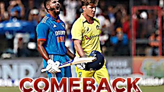 India vs Australia 2nd ODI💯 | Shreyas iyer comeback 105 (90)😍|