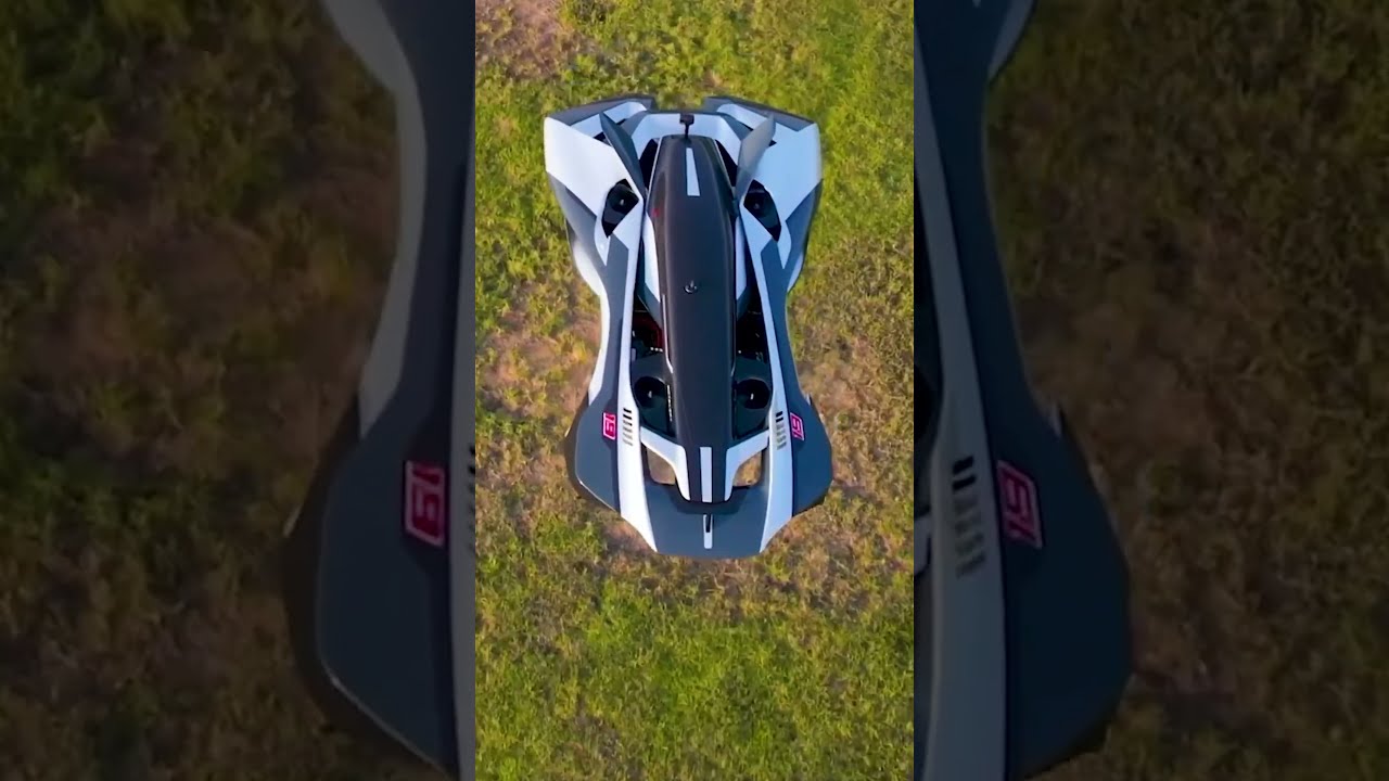 Een Supercar Die Kan Vliegen Met Verborgen Aandrijving