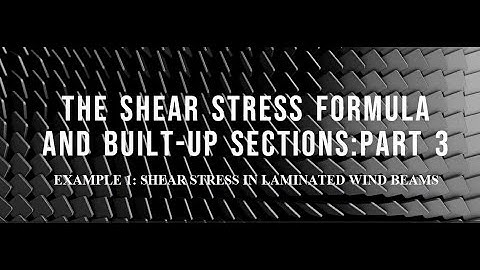 Shear Stress Formula And Built-Up members- Part 3(Example 1)