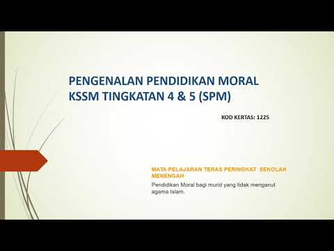 Pengenalan KSSM Subjek Pendidikan Moral SPM