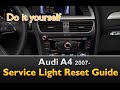 Audi A4 Service Light Interval Maintenance Oil Life Reset