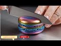 WOW! Iridescent Crystal Macaron Cutting ASMR ✨ Ultra-Clean, Crunchy &amp; Relaxing Sounds