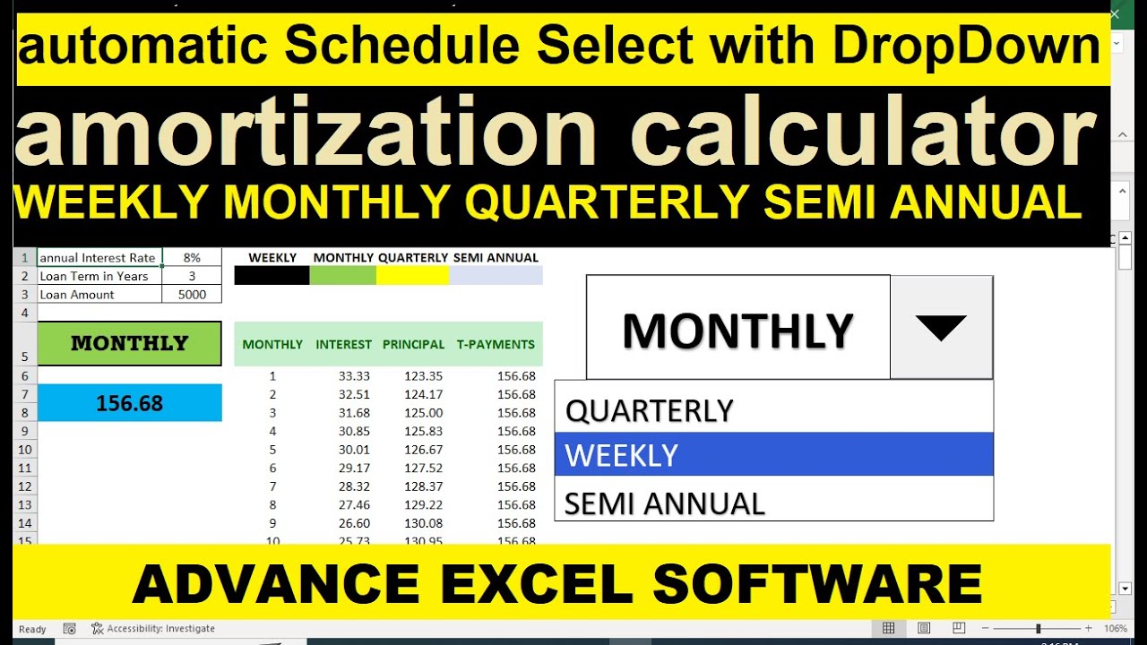 Automatic Amortization Schedule
