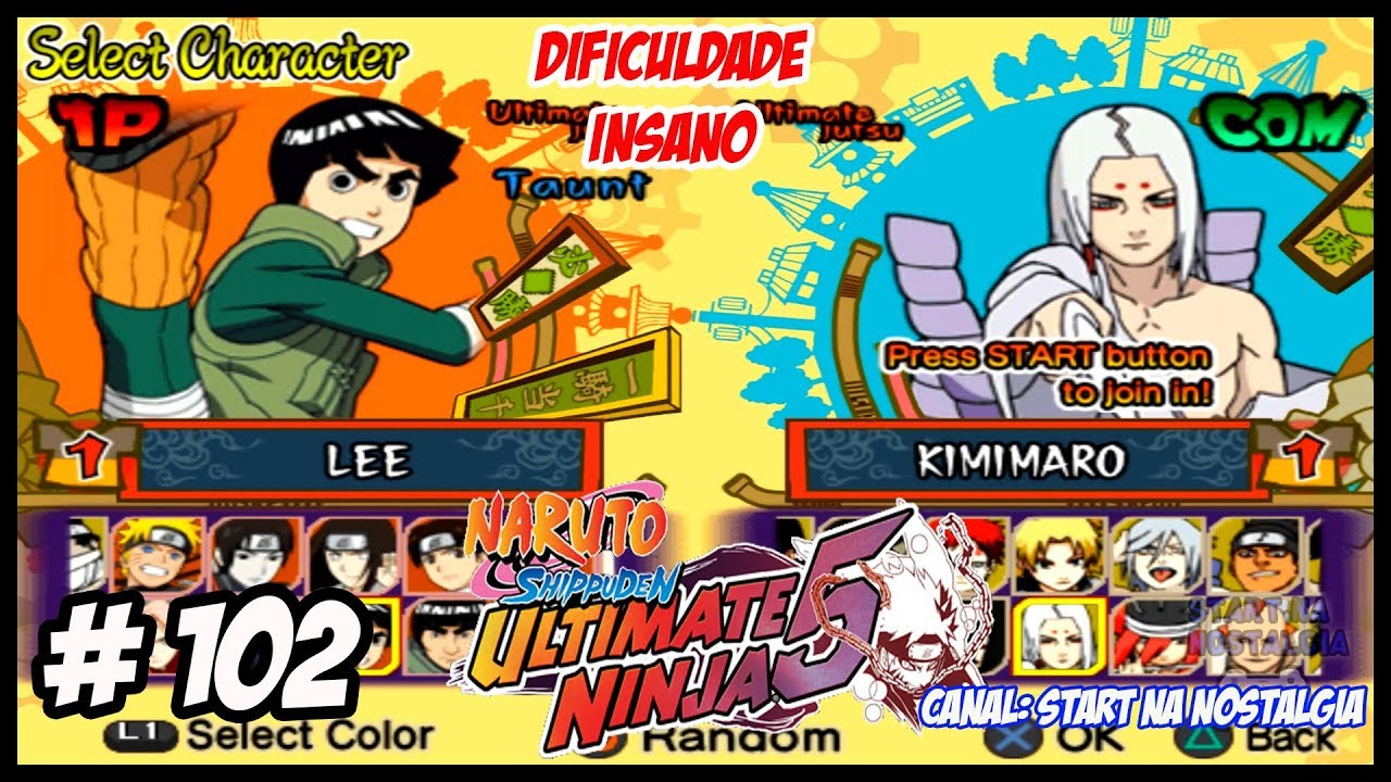 Naruto Shippuden: Ultimate Ninja 5 - TS Lee vs TS Gaara Tournament 1 [PS2]  