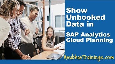 SAP Analytics Cloud Planning tutorial show Unbooked data | Display Unbooked Data in SAC