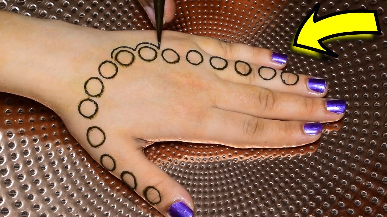 Karwa Chauth Easy Jewellery Mehndi Design With Tape Kurti Blouse