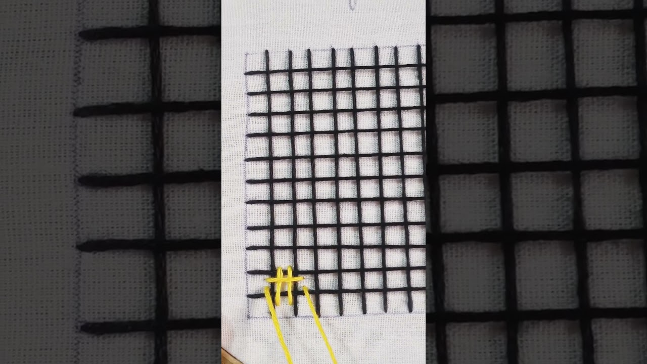 Plaid filling stitch, 🪡 couching stitch family ✨, Hand Made ⭐🪡, Hand embroidery stitches tutorial 🪡⭐