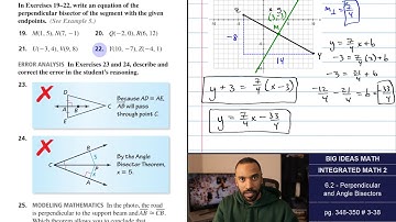 Big Ideas Math [IM2]: 6.2 - Perpendicular and Angle Bisectors (Lecture & Problem Set)