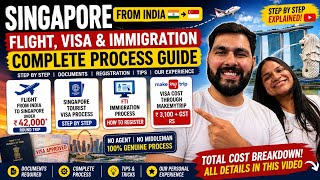 Singapore Series Ep1- Trip from India 🇮🇳 | ₹42K Flight + Visa + FTI + Immigration | COMPLETE GUIDE