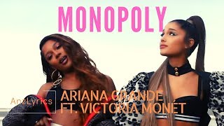 MONOPOLY LYRICS | LIRIK | ARIANA GRANDE FT. VICTORIA MONÉT (TERJEMAHAN INDONESIA)