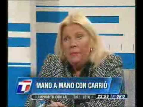 Elisa Carrio en El Juego Limpio TN Nelson Castro 1...