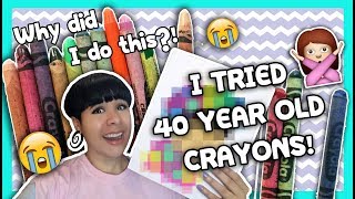 USING 40 YEAR OLD CRAYONS!! (Why Did I Do This To Myself?!)