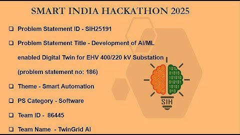 TWINGRID AI ⚡|Development of AI/ML    enabled Digital Twin for EHV 400/220 kV Substation | KSOE Pune