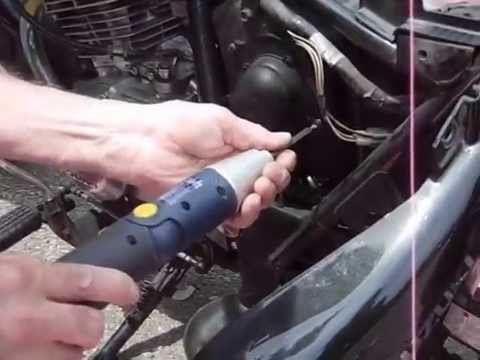 Cleaning an air filter for a GZ250 Suzuki motorcycle ... suzuki vl 1500 fuse box 