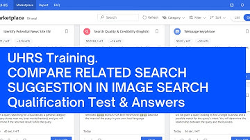 UHRS Training  COMPARE RELATED SEARCH SUGGESTION IN IMAGE Qualification.  Hitapp TRICKS EARN MONEY.