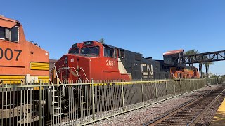 CN 2651 Ex Bc Rail trails on EB BNSF intermodal train and a Heritage Container too!
