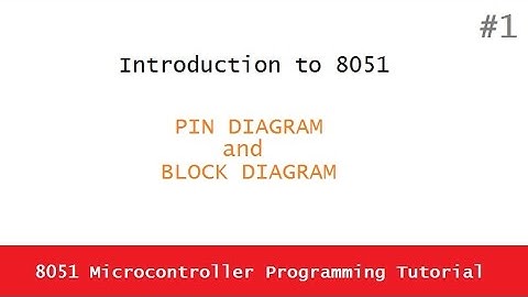 8051 Microcontroller programming tutorial 1 - pin diagram and block diagram of 8051