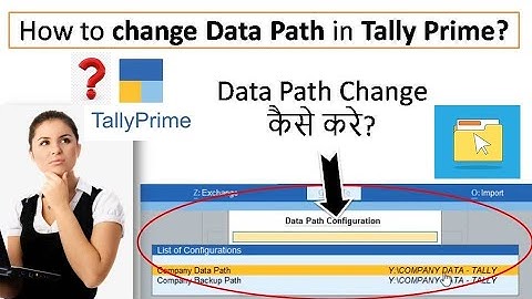 How to change company data path in Tally prime | How to Change Data Path in Tally Prime