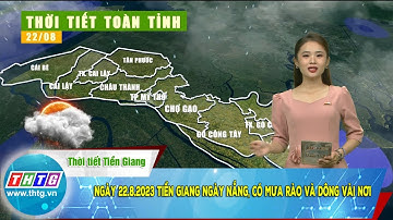 Ngày 22.8.2023 Tiền Giang ngày nắng, có mưa rào và dông vài nơi