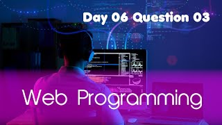 Web Programming Day 06 / Question 03 Net Worth