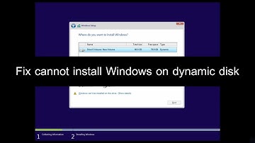 Fix cannot install windows on dynimic disk || how to download windows in dynamic disk || in 2020....