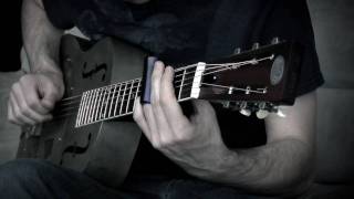 Video thumbnail of "Resonator Slide Blues Improv in Open D"