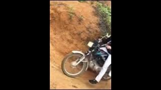 Girls Ride Bikes On Hills at Dangerous Track