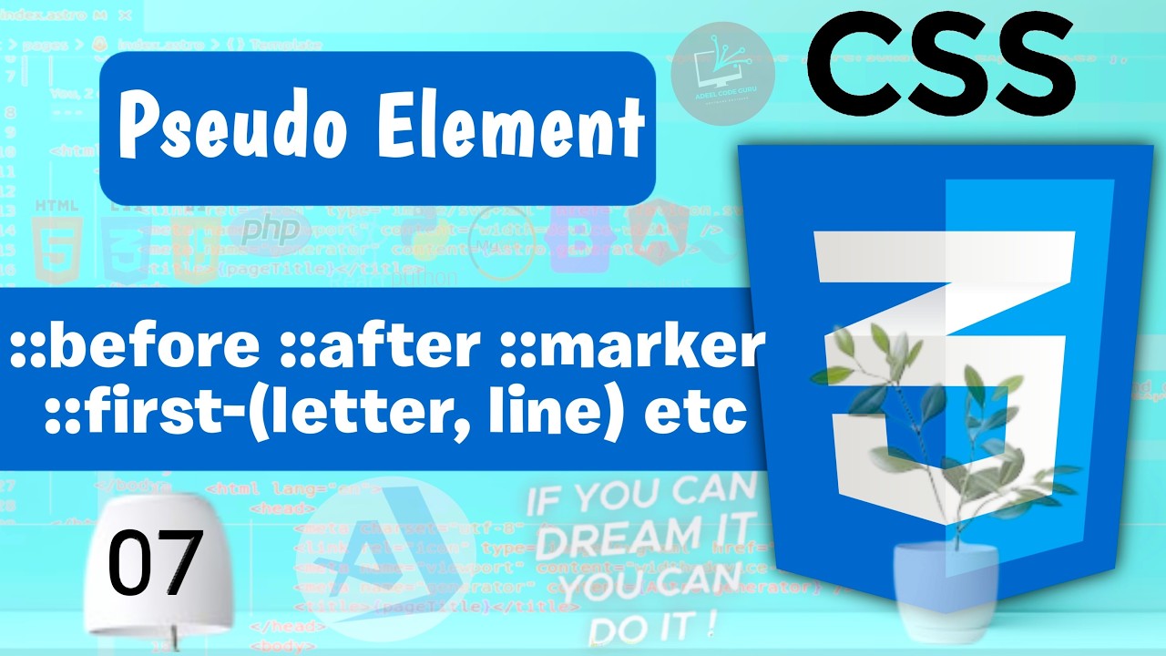 CSS Pseudo-Elements Selector ::before & ::after Tutorial #7 - YouTube