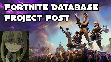 Fortnite Database Project Post (Read Description)