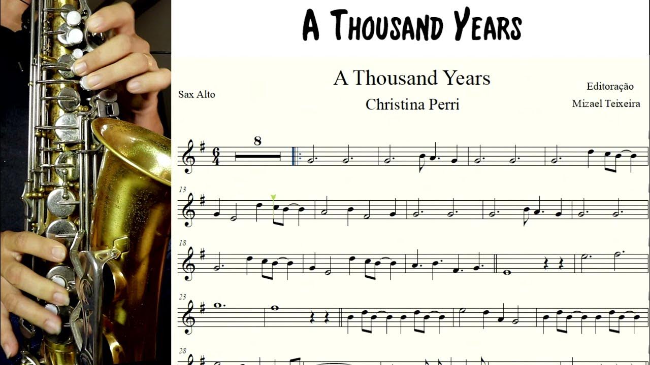 A Thousand Years Partitura Sax Alto Sheet Music Sax/Christina